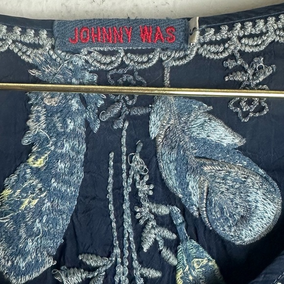 Johnny Was Embroidered Georgette Poncho Tunic Blouse Size S - Picture 3 of 6